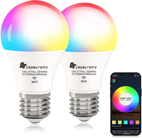 Ct Capetronix Smart Light Bulbs Alexa Dot Accessories 2 Pack