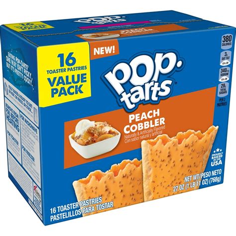 Pop Tarts Toaster Pastries Breakfast Foods Frosted Peach Cobbler