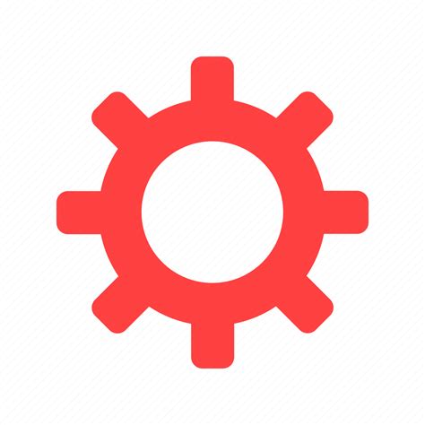 Cog Customize Gear Preferences Red Icon Download On Iconfinder