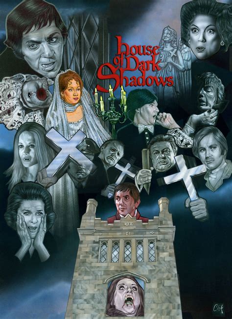 House Of Dark Shadows 1970 30x40 Illustration By Cliff Carson House