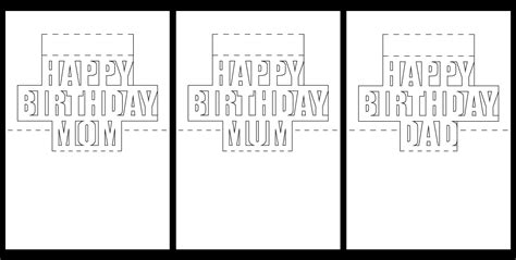Pop Up Birthday Card Templates Free Printable
