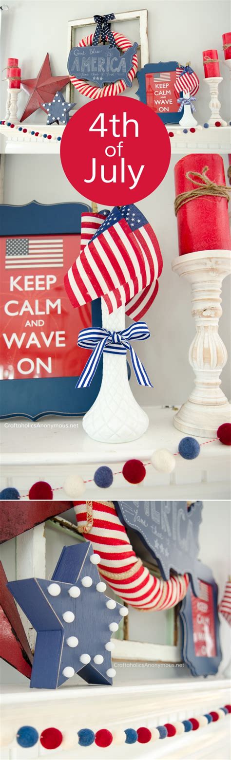 Craftaholics Anonymous 4th Of July Mantle Decor