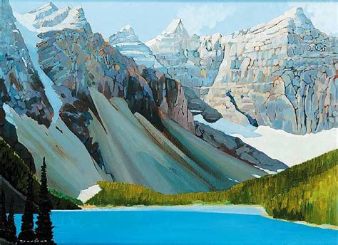 Moraine Lake Valley Of Ten Peaks By William Townsend Artist At Levis