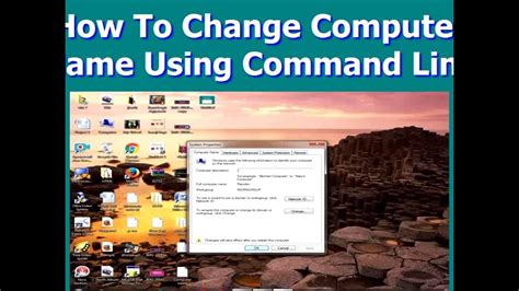 How To Change Computer Name Using Command Line Youtube