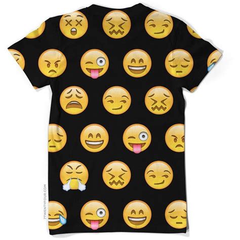 Black Emoji T Shirt 52 Liked On Polyvore Featuring Tops T Shirts Shirts Emoji Black Shirt