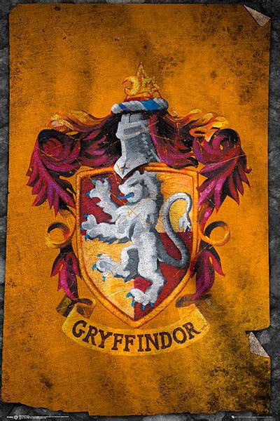 Póster Bandera Gryffindor Harry Potter Por 920€ Qué Friki