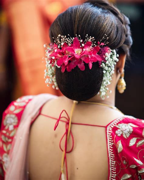Top 15 Floral Bun Hairstyles For Brides This Wedding Season K4 Fashion