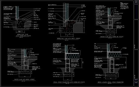 Foundation Details Dwg Full Project For Autocad • Designs Cad