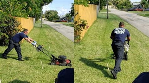 Firefighters Treat Elderly Army Vet Who Collapsed Due To Heat Exhaustion Then Finish Mowing