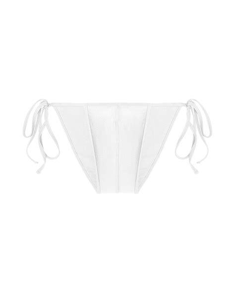 side tie bikini in white swimwear by menagerie menageriÉ intimates