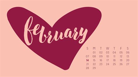 Free Download February 2016 Desktop Calendar Wallpaper Paper Leaf