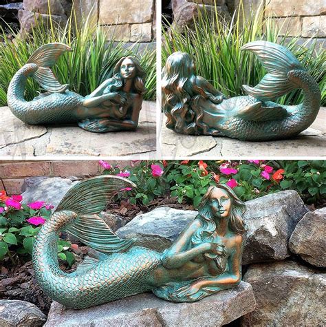 Life Size Custom Bronze Mermaid Garden Statue For Sale Bokk 706