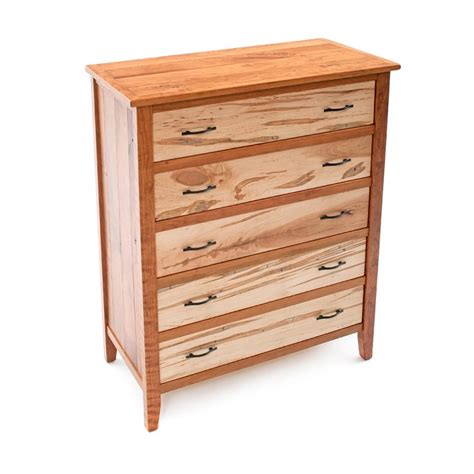 Denver Drawer Chestmaple Cherry Wood Tapered Legs