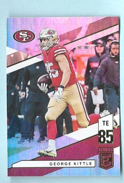 George Kittle 2019 Donruss Elite Football Card 87 49ers Ebay