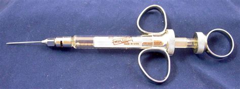 A Vintage Syringe Circa 1950s Medical Device Syringe Devices