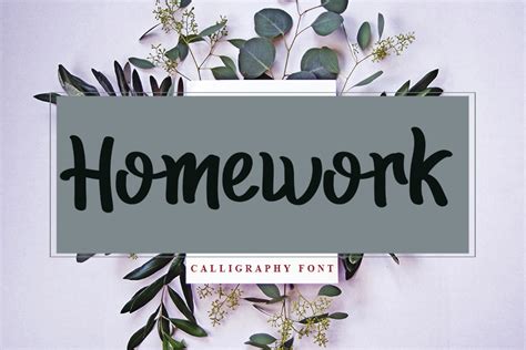 Homework Font By Kin Studio · Creative Fabrica