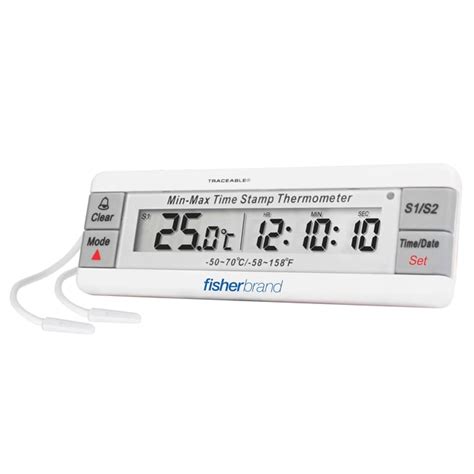 Fisherbrand Traceable Dual Thermometer With Minmax And Timedate