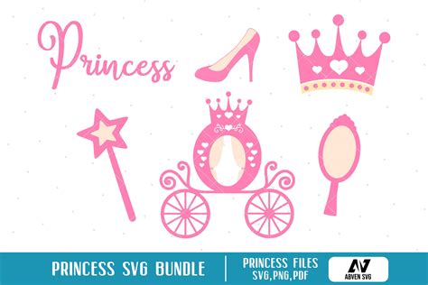 Princess Svg Princess Clip Art Princess Carriage Svg Mirror Etsy