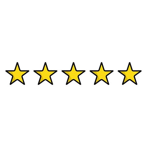 5 Star Rating Icon Five Star Review Vector 26381075 Vector Art At