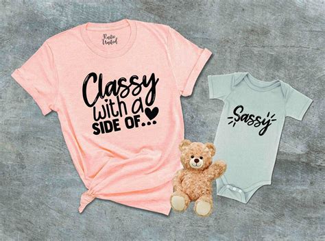 sassy shirt funny mom and daughter shirt classy with a side etsy