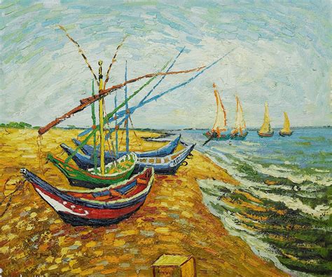 Van Goghs Fishing Boats On The Beach At Saintes Maries At Overstockart
