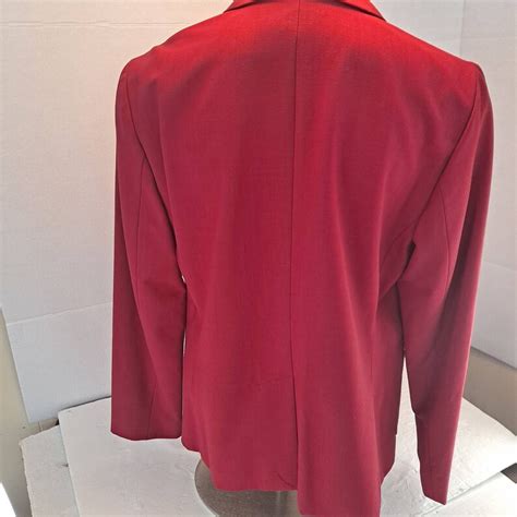 Emanuel Ungaro Size 10 Red Wool Jacket Blazer Structured Etsy