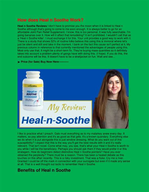 Ppt Heal N Soothe 100 Effective Pain Relief Formula Powerpoint