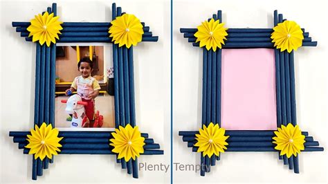 Photo Frame Making At Home Easy Photo Frame With Paper How To Make