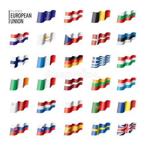 Flags Of The European Union Vector Illustration Stock Vector