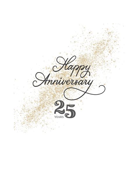 Happy Anniversary 25th Png And Svg Digital Download Etsy