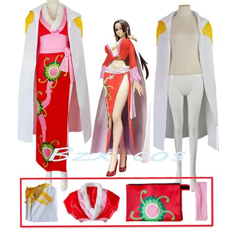 One Piece Boa Hancock Cosplay Dress Kimono Anime Hancock Dresses Cloak