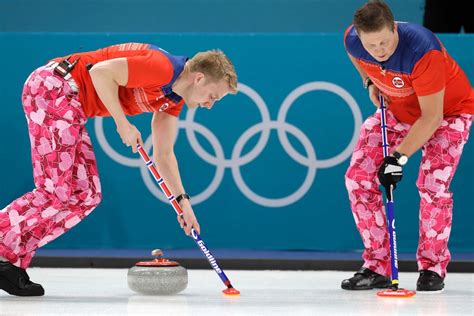 Winter Olympics Norways Curling Pants Party Taking Pyeongchang By