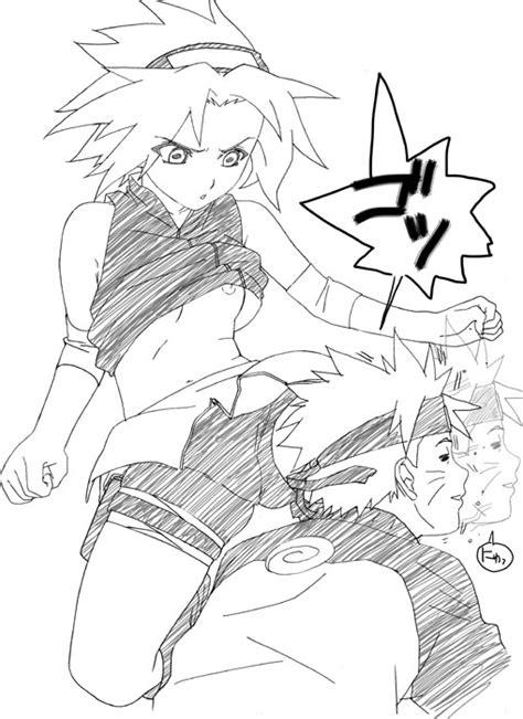 Haruno Sakura And Uzumaki Naruto Naruto And 1 More Drawn By Okiyumi