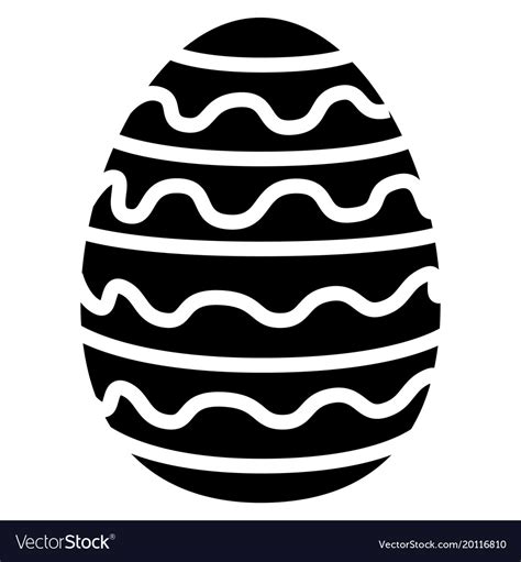 Easter egg silhouette Royalty Free Vector Image