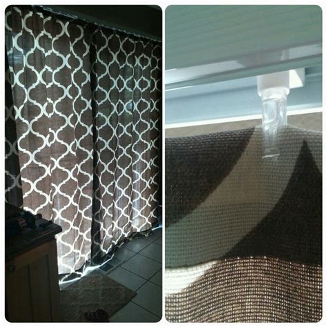 Amazon's choicefor panel track blinds. Easy curtain renter hack for replacing vertical blinds with a pretty curtain. Sheer curtains ...