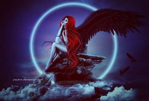 Cabello Rojo ángel Por Jiajenn Angel Angel Art Red Hair
