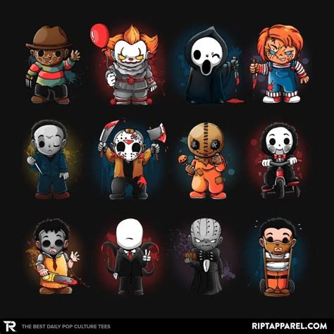 The Halloween Characters Are All Different Sizes And Colors But There