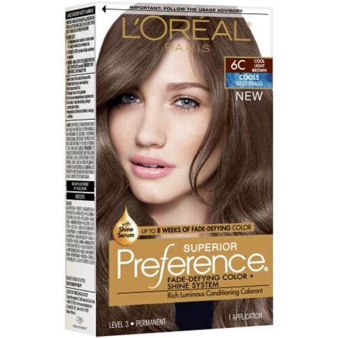 Loreal Paris Superior Preference 6c Cool Light Brown Hair Color 1 Ct