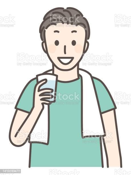 Illustration Of People Drinking Water Stock Illustration Download