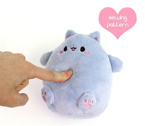 See more ideas about kawaii, kawaii cat, cute drawings. PDF sewing pattern Kawaii Fat Cat puff plushie round | Etsy