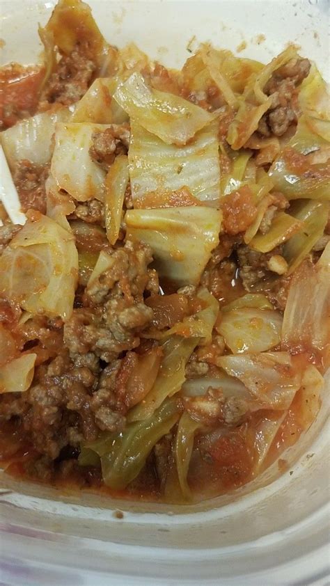 The cabbages cabbages are are coming coming now. Absolutely delish! Easy recipe too. Lean ground beef ...