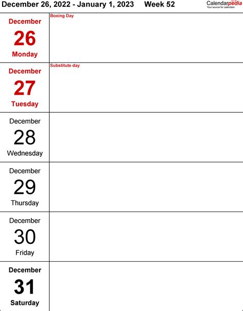 2023 Calendar With Week Numbers