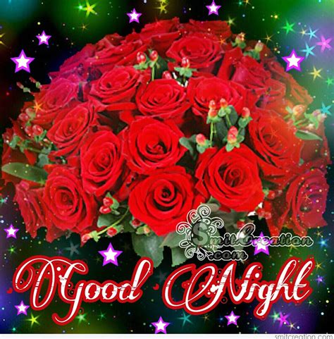 Good night and sweet dreams images. Good Night Flower Image - SmitCreation.com