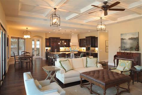 The coffered ceiling is one of the more intricate ceiling designs. Great Rooms & Fireplaces - Luxury Estates - Devonshire ...