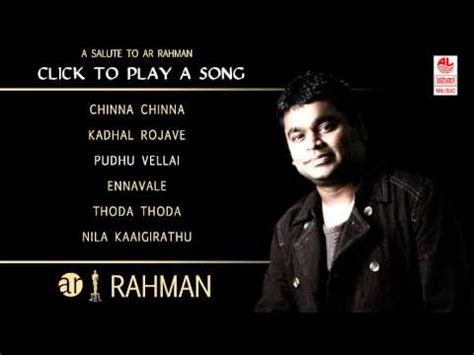 Grammy and academy award winning musician. A R Rahman Tamil Hit Songs Jukebox - 1 - YouTube