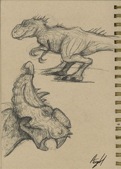 andrewhamiltoncreations: Dinosaur Sketches