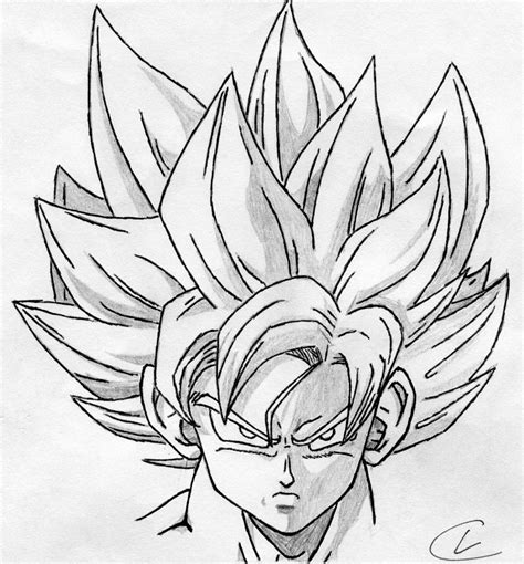Pencil Drawing Anime Goku