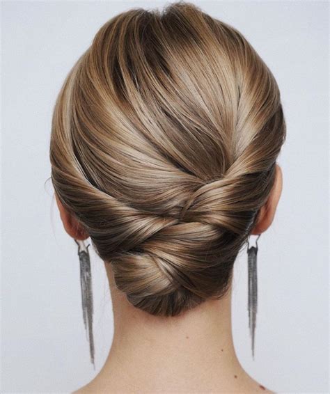 Low Bun Updo Loose Updo Twisted Updo Chignon Updo Updos For Medium