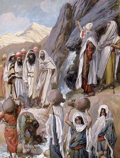 Moses Strikes The Rock 1902 Painting By James Tissot