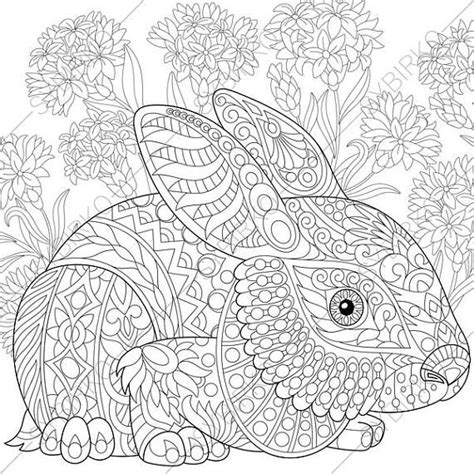 Coloring Pages Easter Bunny Christmas Rabbit Adult Coloring Pages